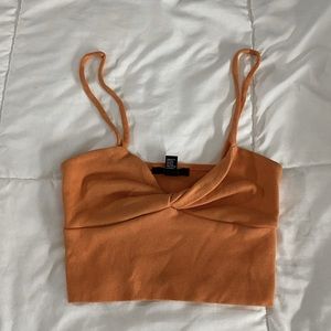 Orange crop top
